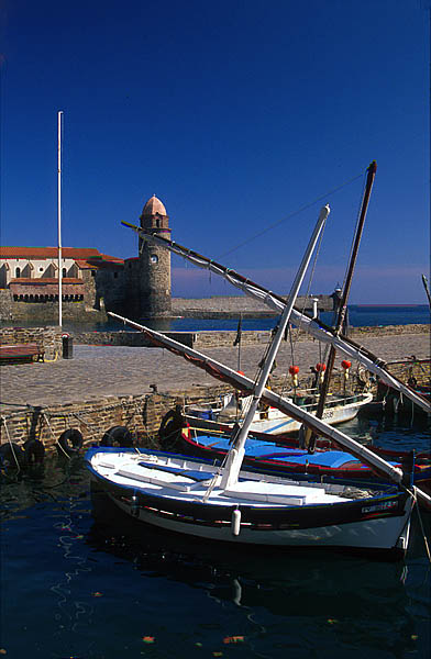 Catalan barques, Collioure, Pyrénées-Orientales.