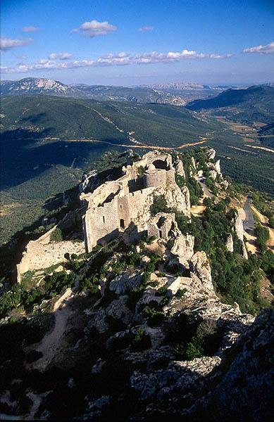 The Cathar fortress of Peyrepertuse, Pyrénées-Orientales.