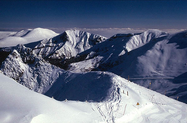 Le Mont Dore's extinct volcanoes provide a different skiing experience.