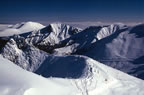 Le Mont Dore's extinct volcanoes provide a different skiing experience. (75kb)